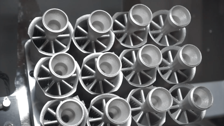 The fuel swirlers – made of INCONEL 625 – are part of a Siemens Energy industrial gas turbine.