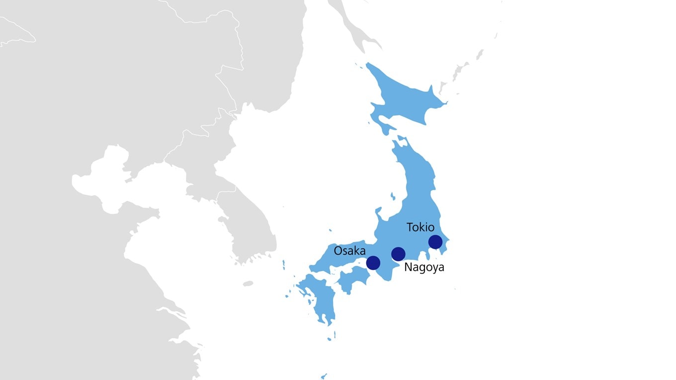 Event locations in Japan