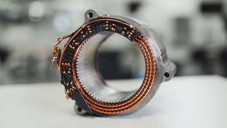 Stator of an emotor up front