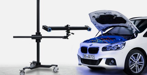 Motore auto con ARAMIS 3D Camera