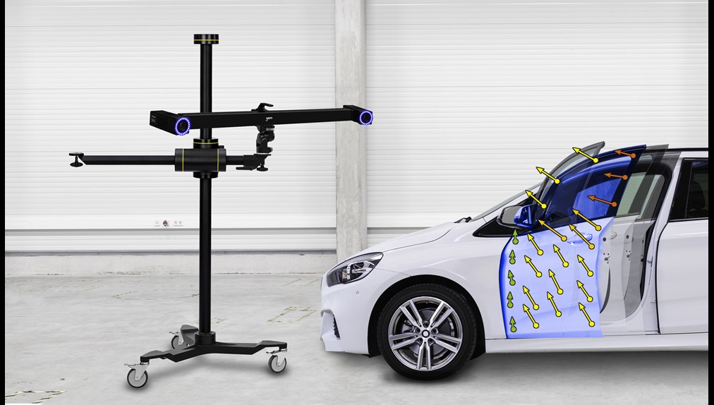 ARAMIS 3D Camera with stativ car analyzes