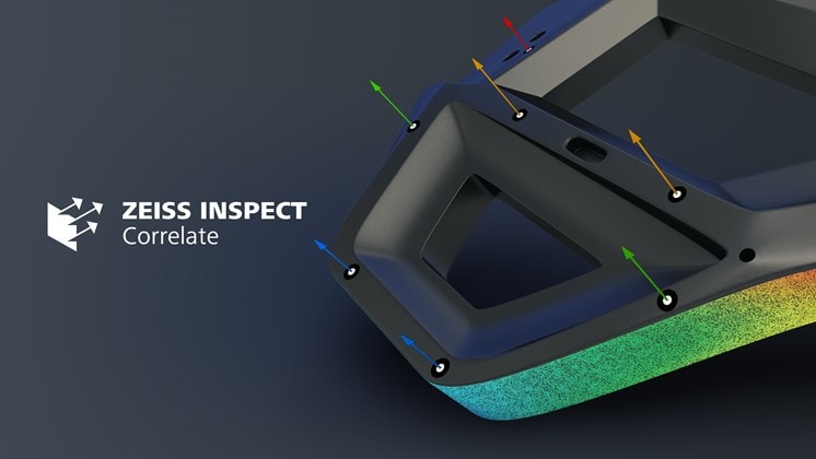 CAD of a component generated by ZEISS INSPECT Correlate