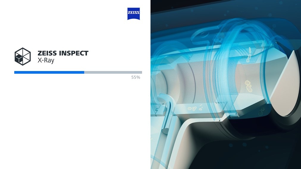 Splash screen of the new ZEISS INSPECT X-Ray