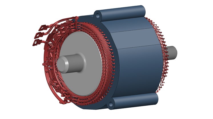 CAD-model van een e-motor
