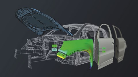 Assemblage virtuel pour la fabrication de carrosseries